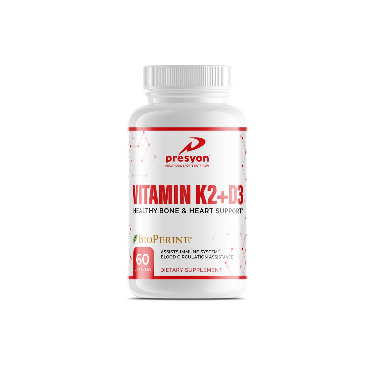 Vitamin K2 (MK7) + D3 Capsules For Bone, Heart & Immune Health - Choose Your Count